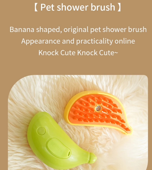 Steamy 3-in-1 Pet Grooming Brush (Cats & Dogs) — Electric Mist, Detangle & Massage