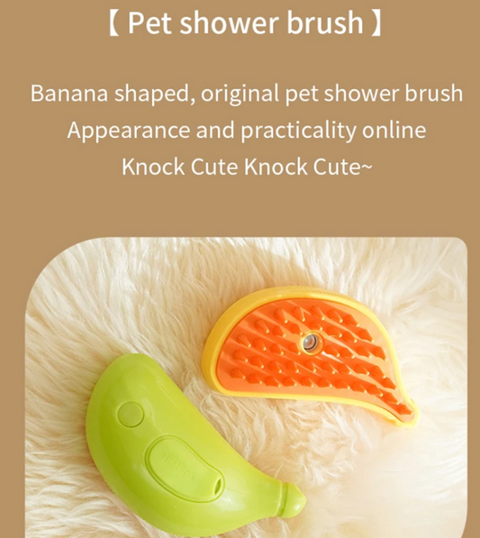 Steamy 3-in-1 Pet Grooming Brush (Cats & Dogs) — Electric Mist, Detangle & Massage